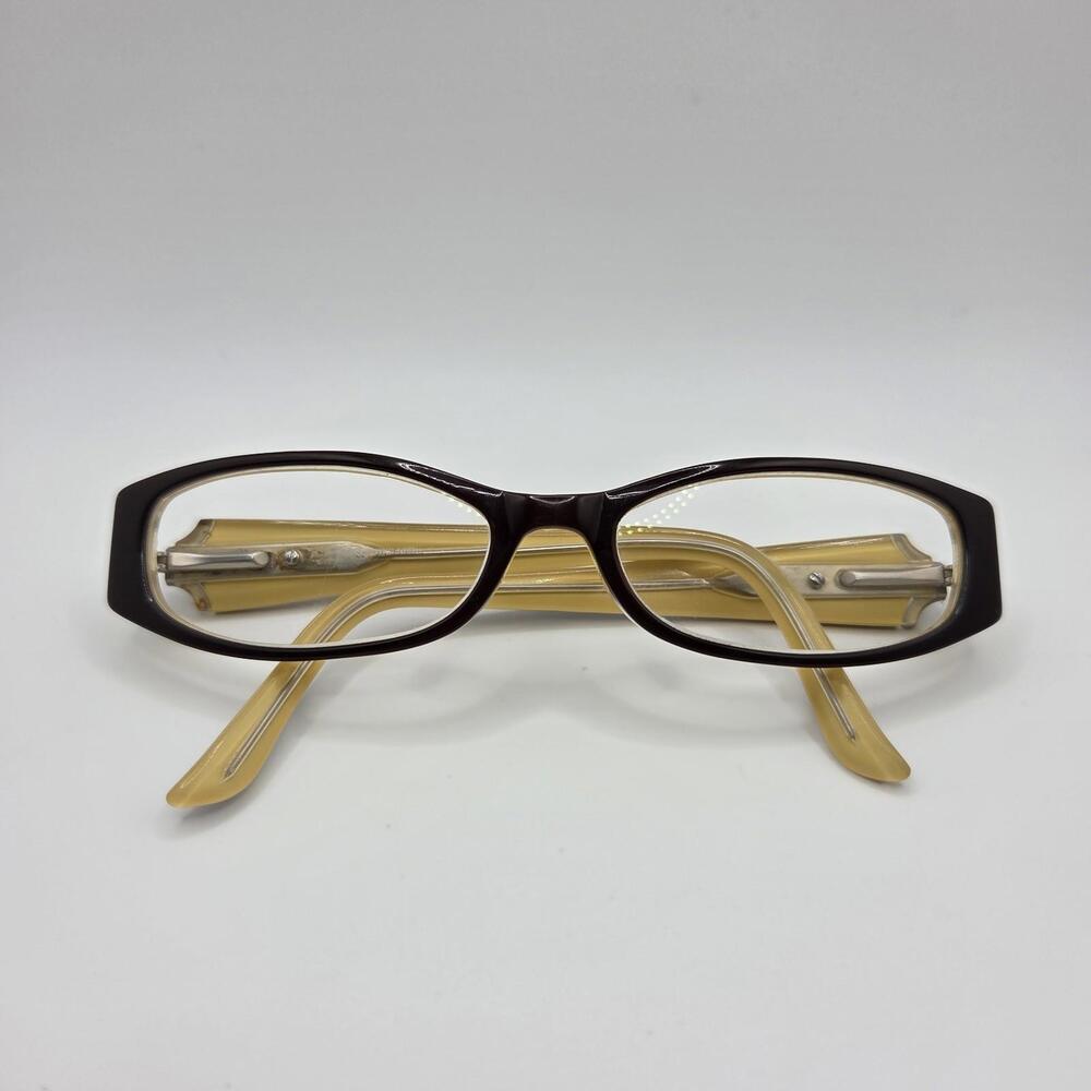 Rare Harley Davidson Rectangular Eyeglasses Frames Brown Y2K 52-15-133 99079